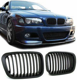 BMW E46 Sedan 98-01 Mat Zwarte Grill Nieren&nbsp;