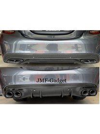 Mercedes W205 S205 C43 Design Diffuser en Uitlaat AMG Pakket Zwart