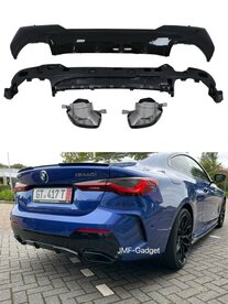 BMW G22 G23 M440&nbsp;Performance&nbsp;styling Diffuser en Uitlaat Zwart