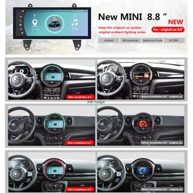Mini F54 F55 F56 F60 Android 13 2025 Carplay iOS Navigatie Scherm 8.8 inch