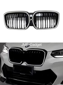 BMW G01 X3 G02 X4 LCI M Styling Zwart Grill Nieren met LED DRL Verlichting