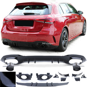 Mercedes W177 A35 Design Diffuser en Uitlaat AMG Pakket Zwart