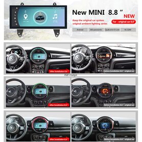 Mini F54 F55 F56 F60 Android 13 2025 Carplay iOS Navigatie Scherm 8.8 inch
