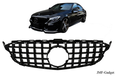 Mercedes W205 C205 GT Grill Piano Zwart 14-18 