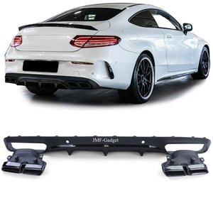 Mercedes C205 Coupe Cabrio C63 Design Diffuser en Uitlaat AMG Pakket Zwart