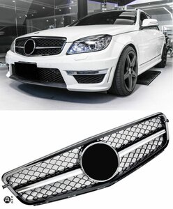 Mercedes W204 C204 AMG C63 styling Chroom/Zwart Grill