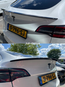 Tesla Model Y Glans Piano Zwart Koffer Spoiler