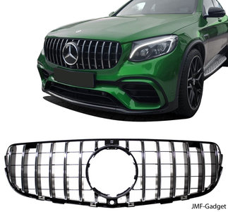 Mercedes X253 W253 C253 GLC 15-19 Panamericana Grill Piano Zwart/Chroom