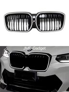 BMW G01 X3 G02 X4 LCI M Styling Zwart Grill Nieren met LED DRL Verlichting