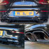 Mercedes C205 Coupe Cabrio C63 Design Diffuser en Uitlaat AMG Pakket Zwart_