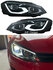VW Golf 7 Full LED Koplampen met Golf 8 look Black Line_