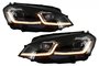 VW Golf 7 13-17 LED Koplampen met Golf 7.5 look Dynamische knipperlichten Chroom_